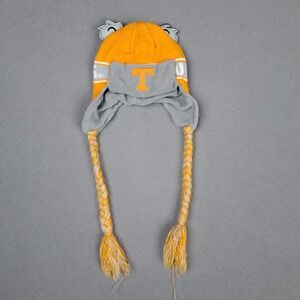 Tennessee Volunteers Beanie Kids Orange Gray Fleece Braids Ears NCAA‎ Football